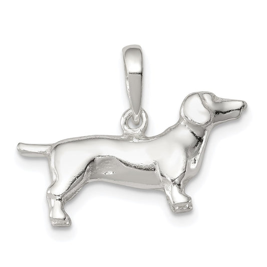 Sterling Silver Dachshund Pendant QC6338