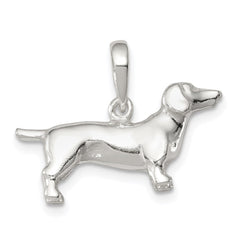 Sterling Silver Dachshund Pendant QC6338