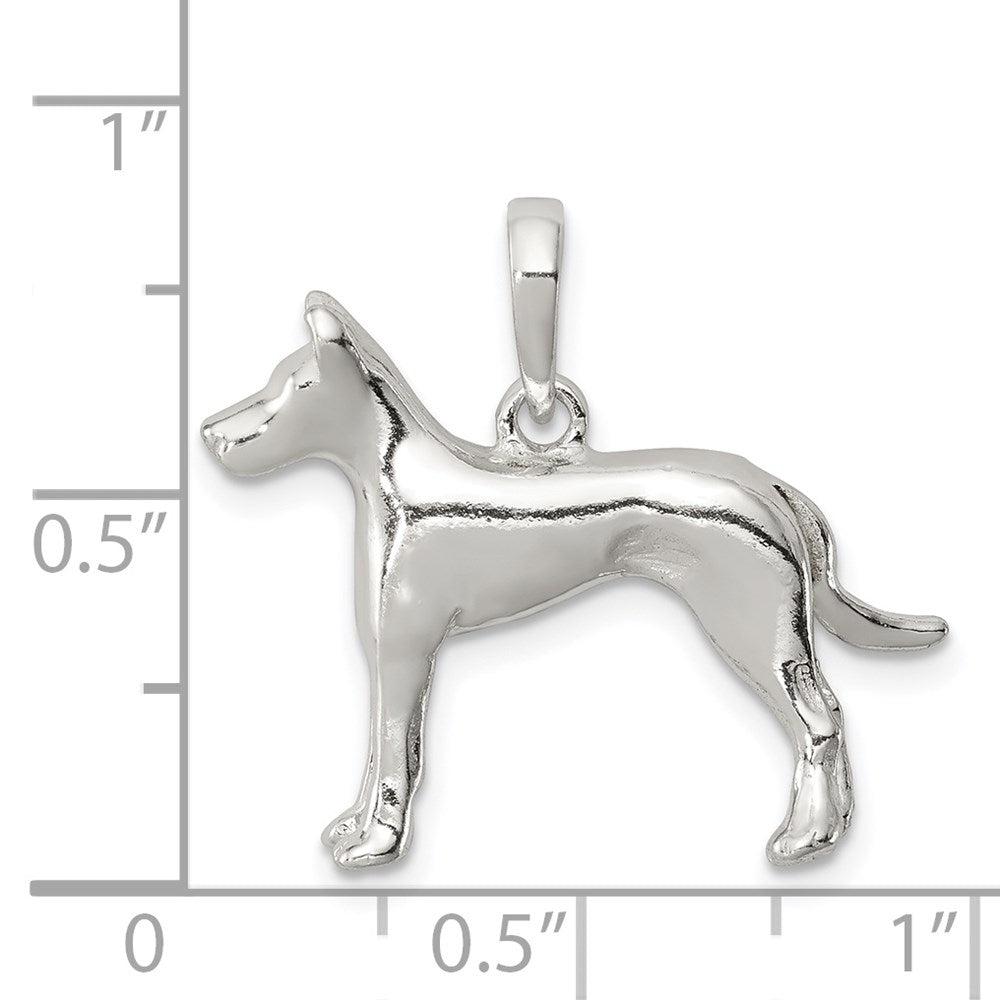 Sterling Silver Great Dane Pendant QC6339