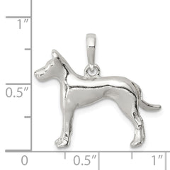 Sterling Silver Great Dane Pendant QC6339