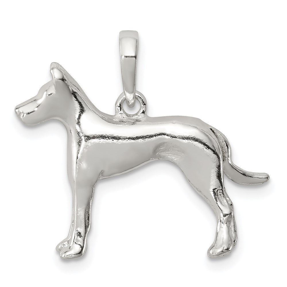 Sterling Silver Great Dane Pendant QC6339