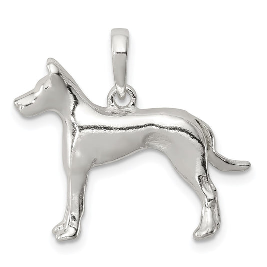 Sterling Silver Great Dane Pendant QC6339