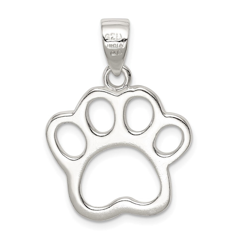Sterling Silver Paw Pendant QC6354