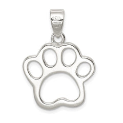 Sterling Silver Paw Pendant QC6354