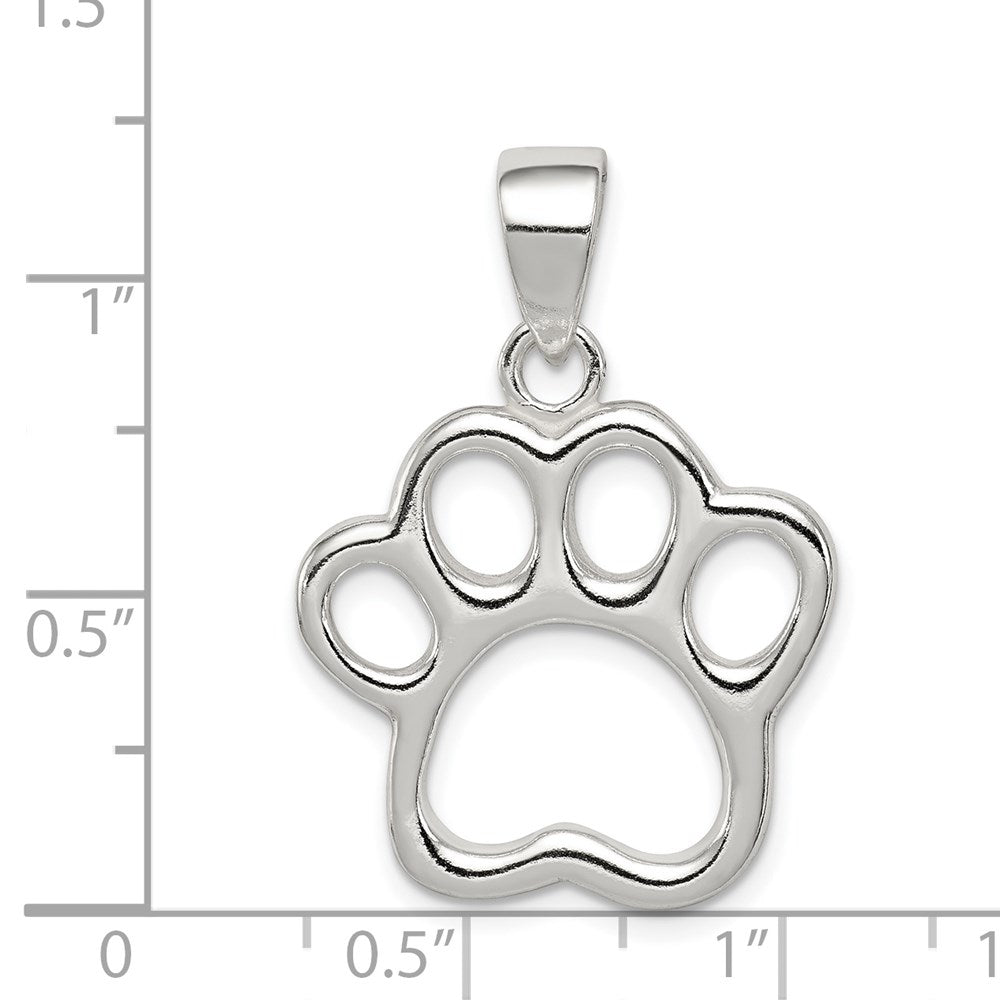 Sterling Silver Paw Pendant QC6354