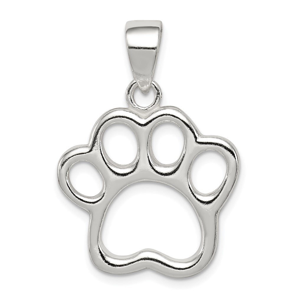 Sterling Silver Paw Pendant QC6354