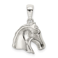 Sterling Silver Rhodium-plated Horse Pendant QC6366
