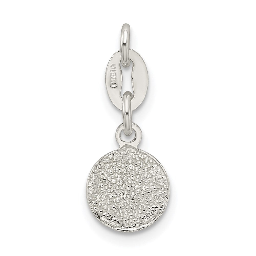 Sterling Silver Enameled Soccer Ball Charm QC6476