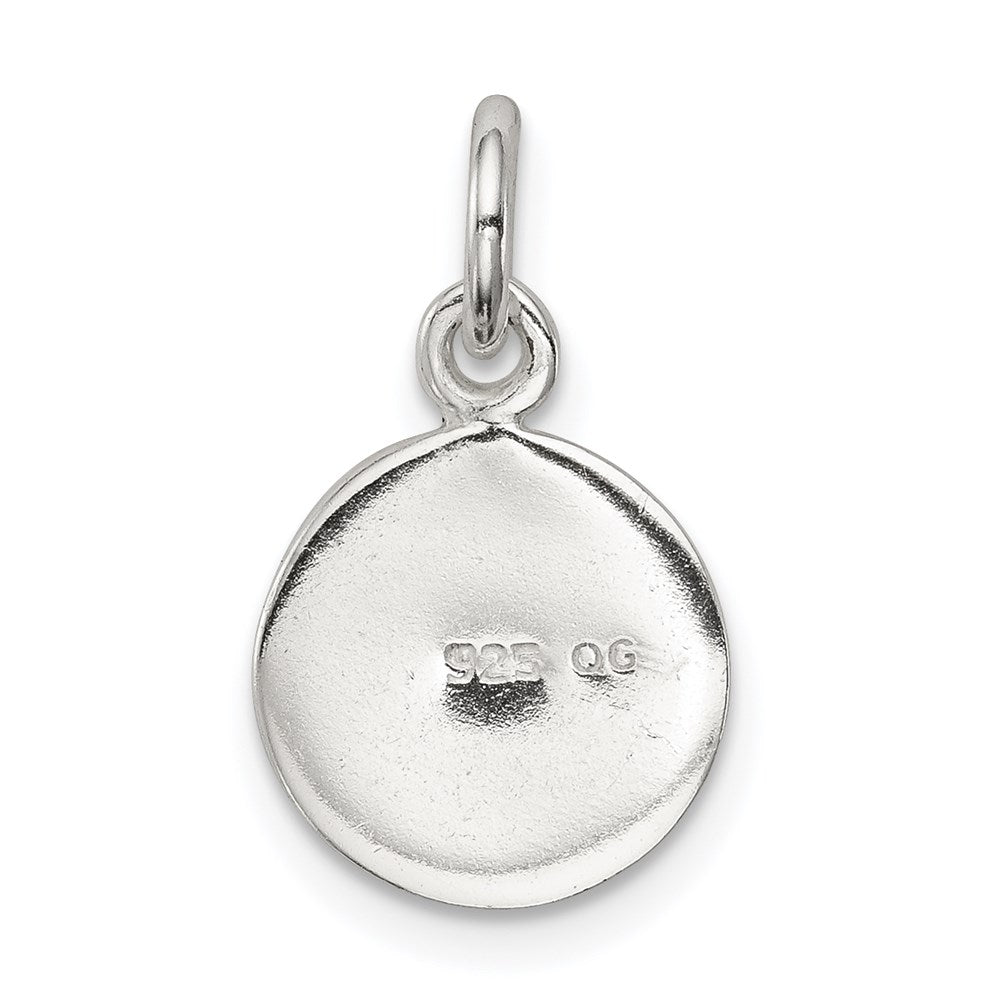 Sterling Silver Enameled Soccer Ball Charm QC6477
