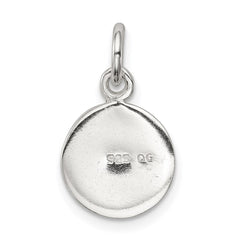 Sterling Silver Enameled Soccer Ball Charm QC6477