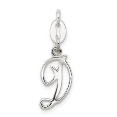 Sterling Silver Letter D Initial Charm QC6510D