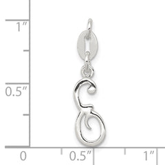 Sterling Silver Letter E Initial Charm QC6510E