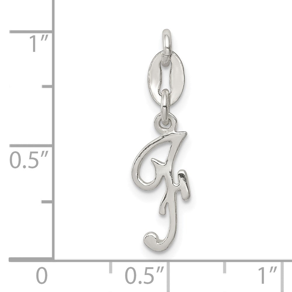 Sterling Silver Letter F Initial Charm QC6510F