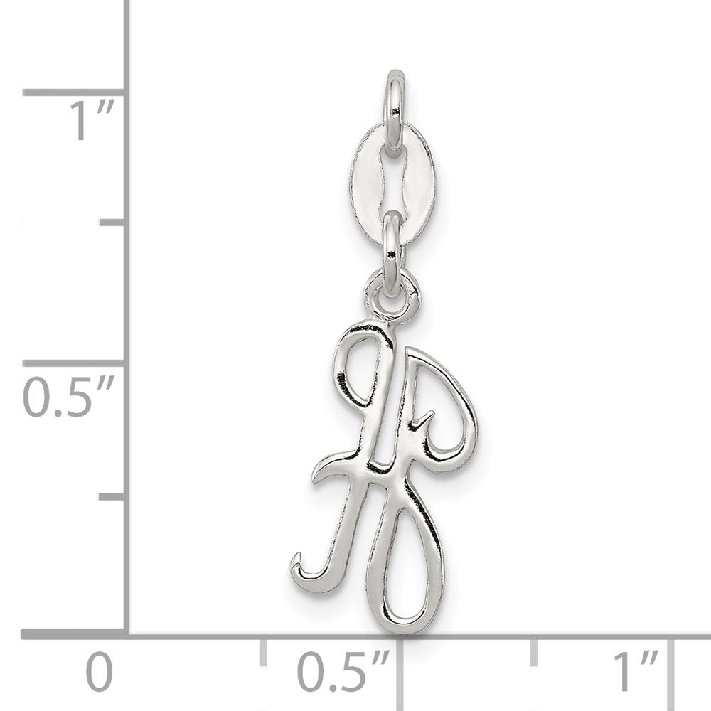 Sterling Silver Letter H Initial Charm QC6510H