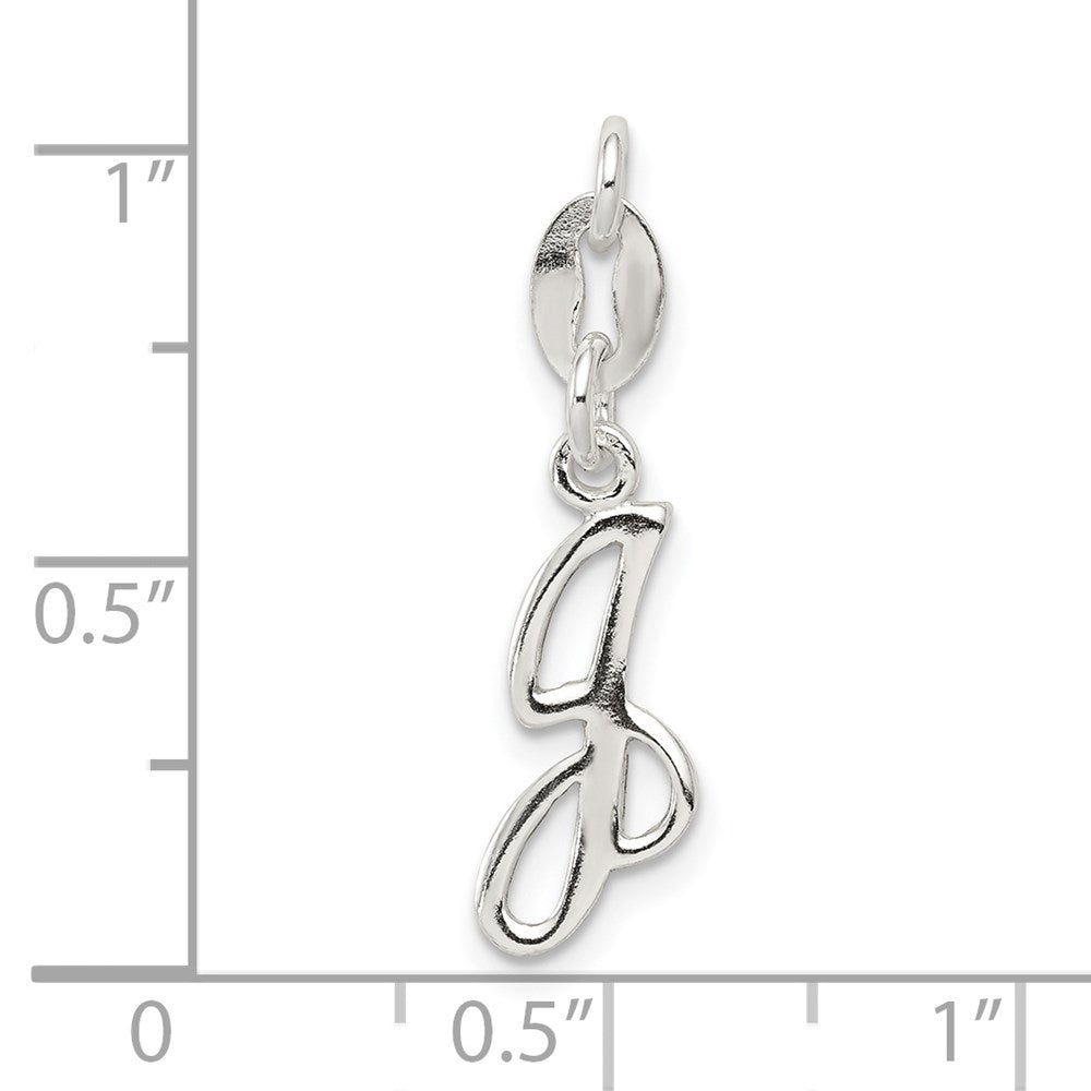 Sterling Silver Letter J Initial Charm QC6510J