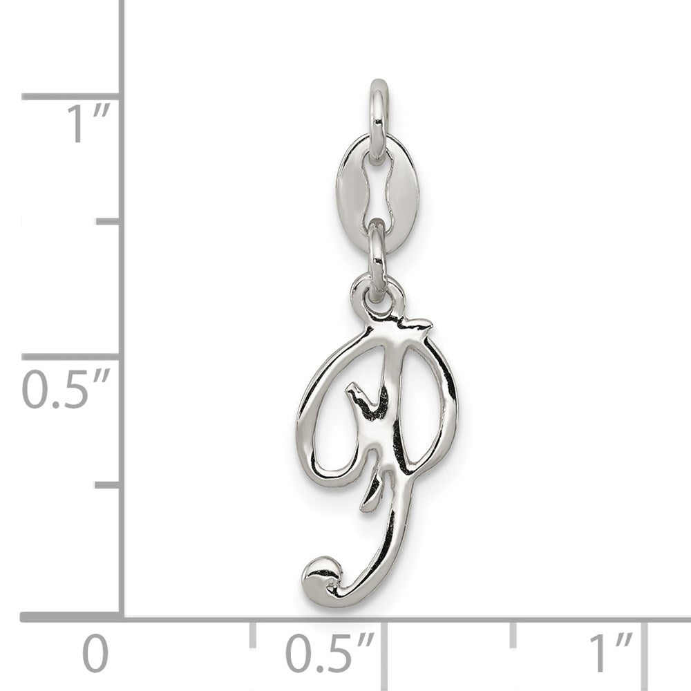 Sterling Silver Letter P Initial Charm QC6510P