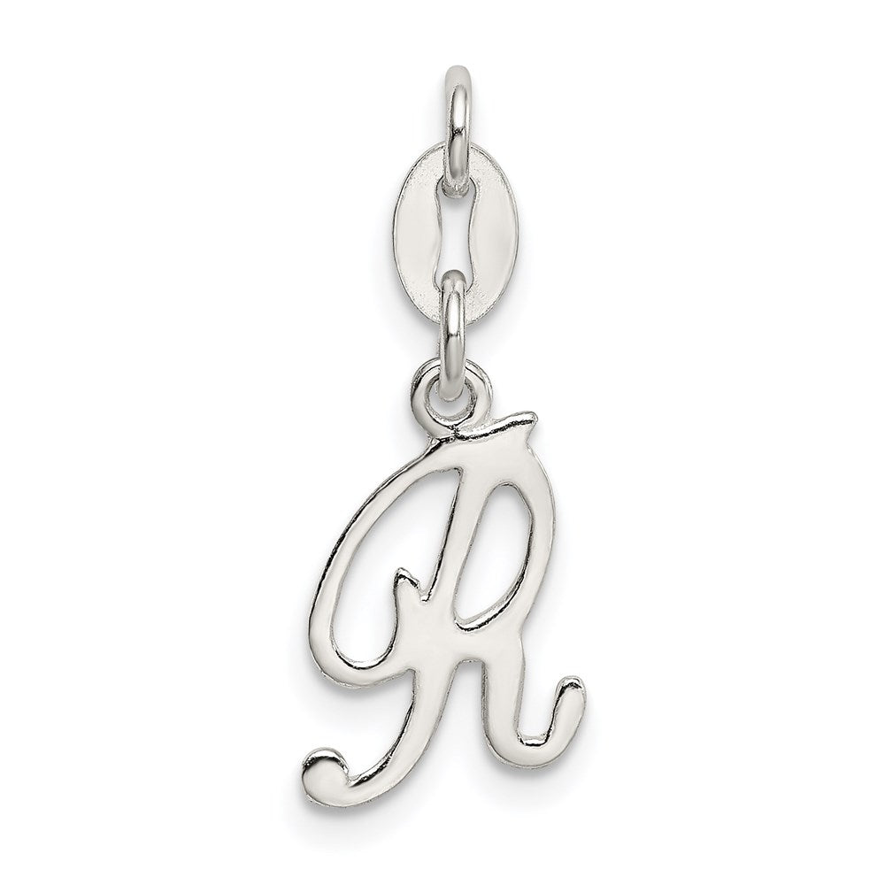 Sterling Silver Letter R Initial Charm QC6510R