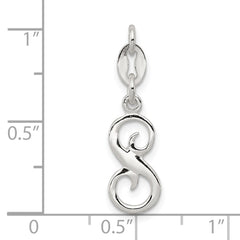 Sterling Silver Letter S Initial Charm QC6510S