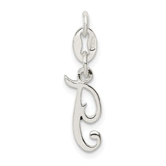 Sterling Silver Letter T Initial Charm QC6510T