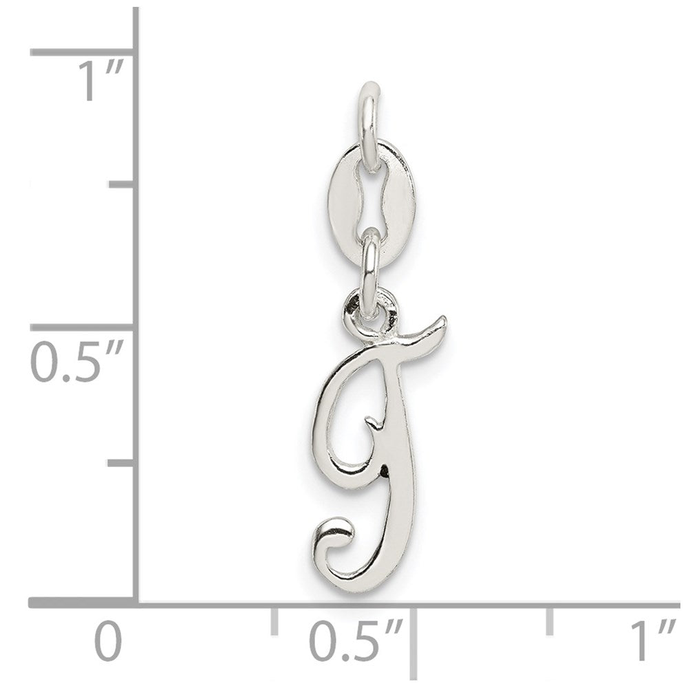 Sterling Silver Letter T Initial Charm QC6510T