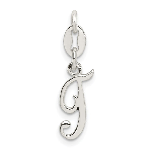 Sterling Silver Letter T Initial Charm QC6510T