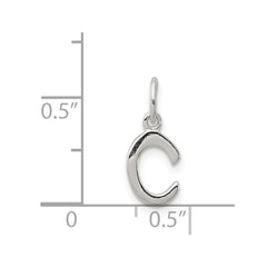 Sterling Silver Letter C Initial Charm QC6511C