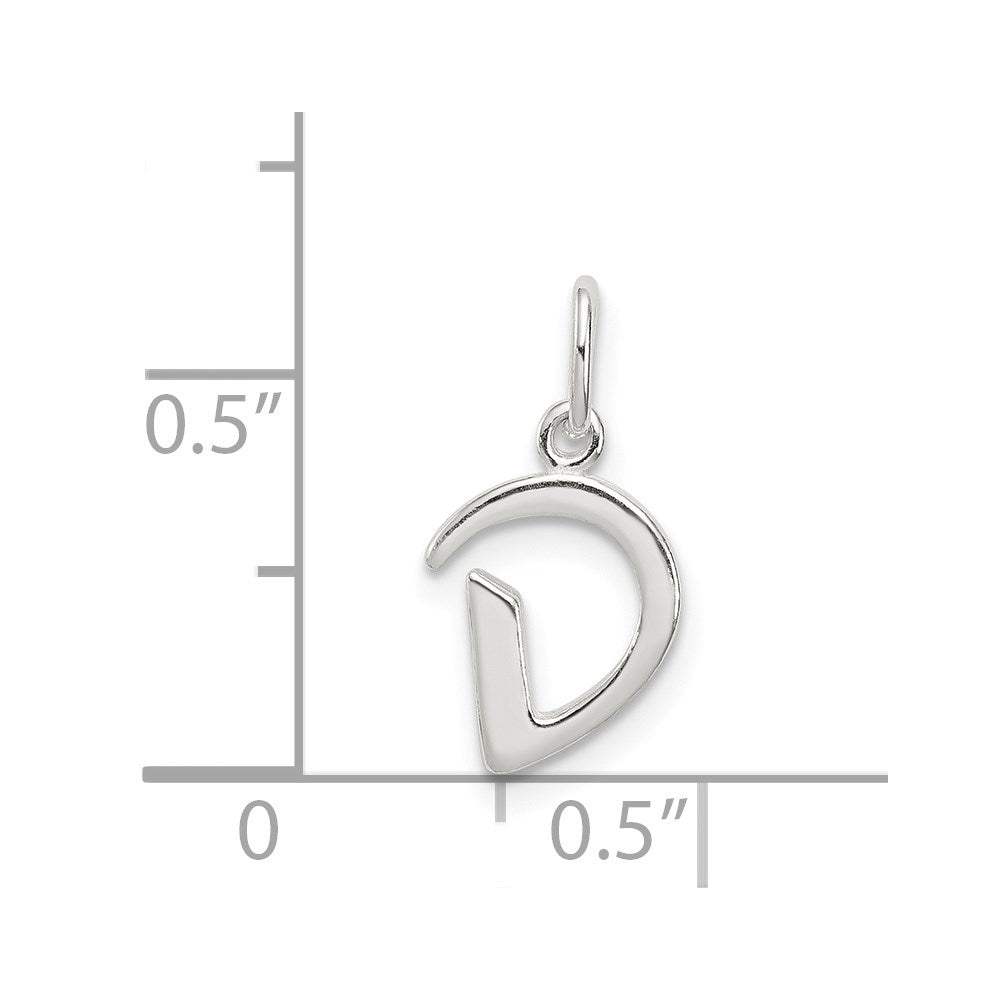 Sterling Silver Letter D Initial Charm QC6511D