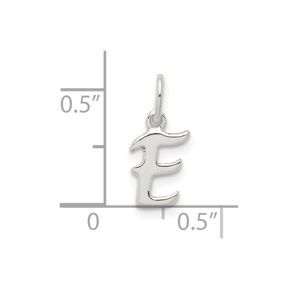 Sterling Silver Letter E Initial Charm QC6511E