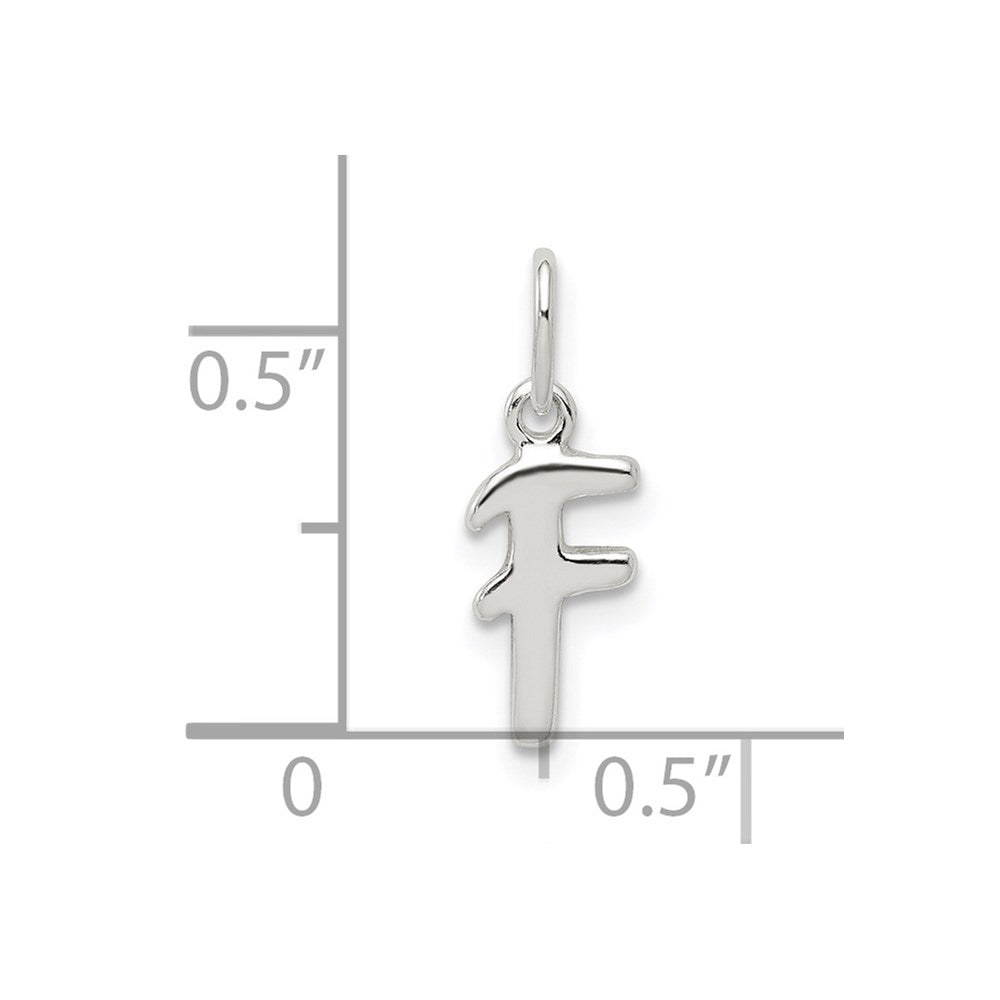 Sterling Silver Letter F Initial Charm QC6511F