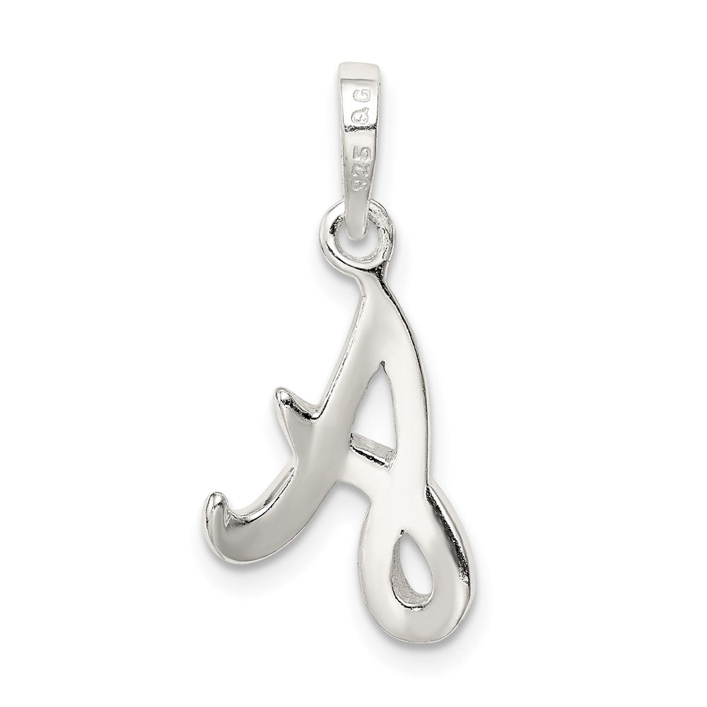 Sterling Silver Letter A Initial Pendant QC6512A