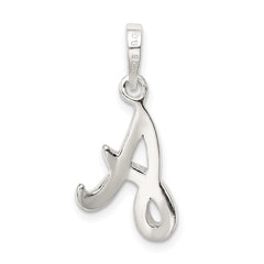 Sterling Silver Letter A Initial Pendant QC6512A