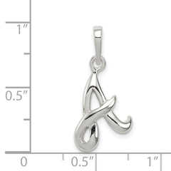 Sterling Silver Letter A Initial Pendant QC6512A