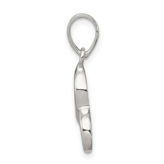 Sterling Silver Letter C Initial Pendant QC6512C