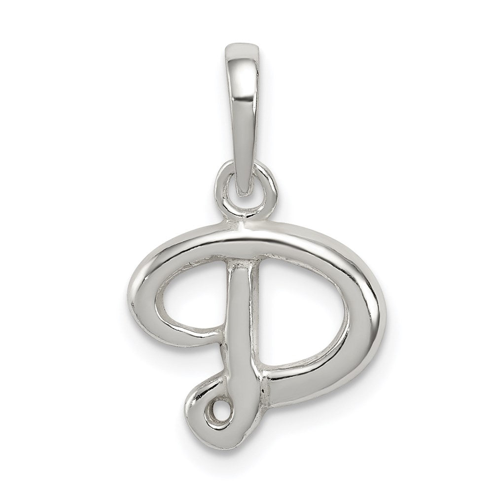 Sterling Silver Letter D Initial Pendant QC6512D