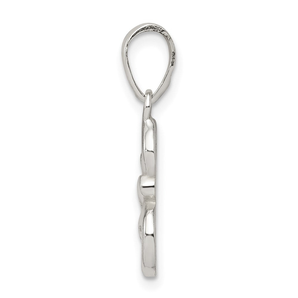 Sterling Silver Letter E Initial Pendant QC6512E