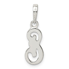 Sterling Silver Letter E Initial Pendant QC6512E