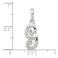 Sterling Silver Letter G Initial Pendant QC6512G