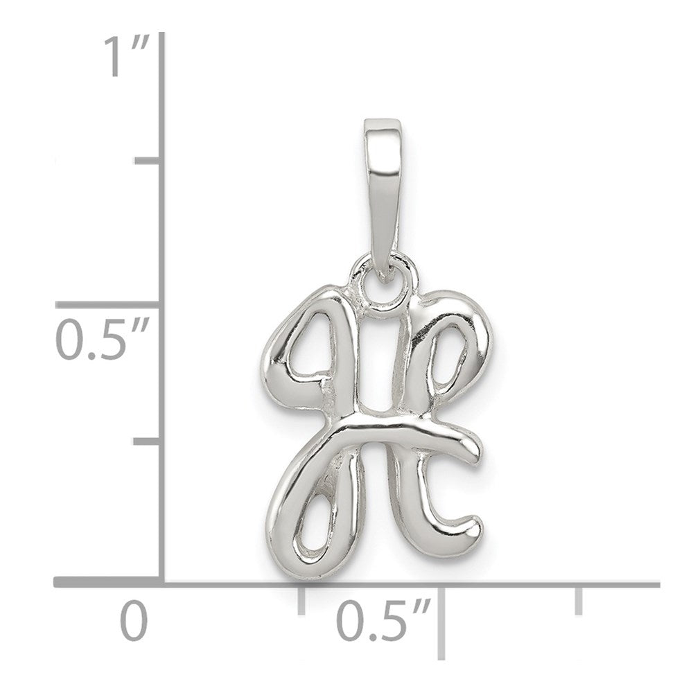 Sterling Silver Letter H Initial Pendant QC6512H