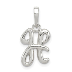 Sterling Silver Letter H Initial Pendant QC6512H