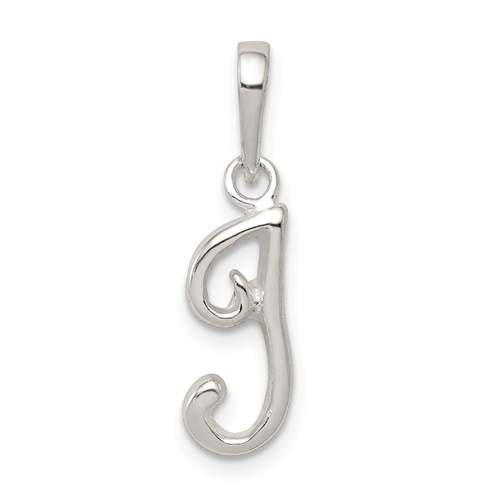 Sterling Silver Letter I Initial Pendant QC6512I