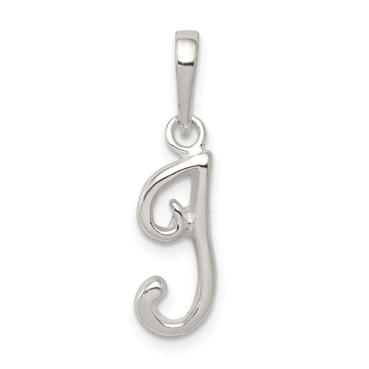 Sterling Silver Letter I Initial Pendant QC6512I