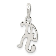 Sterling Silver Letter K Initial Pendant QC6512K