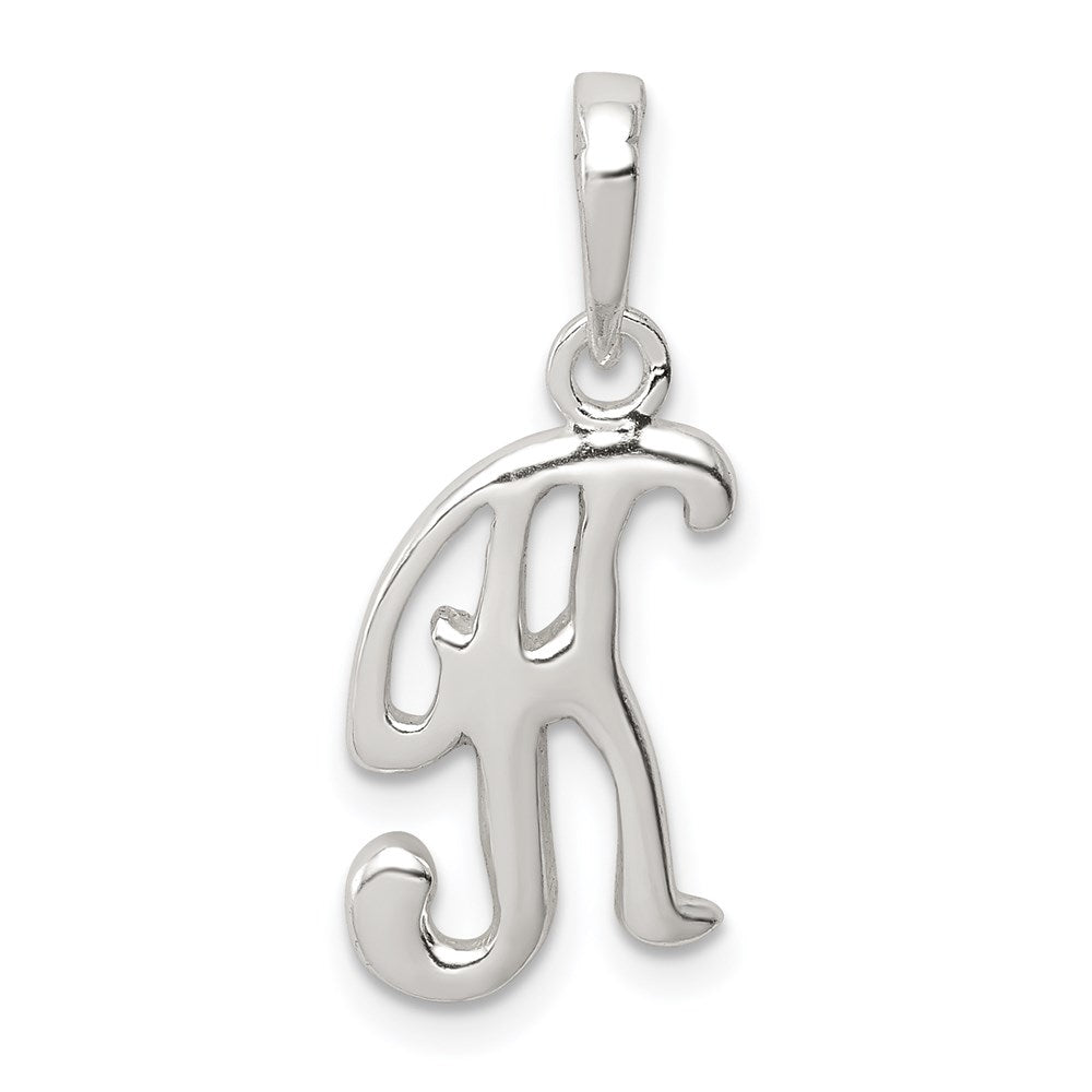 Sterling Silver Letter K Initial Pendant QC6512K