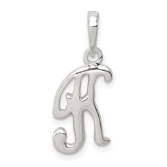 Sterling Silver Letter K Initial Pendant QC6512K