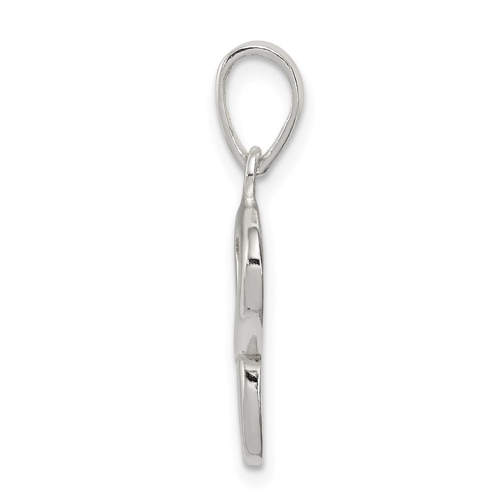 Sterling Silver Letter P Initial Pendant QC6512P