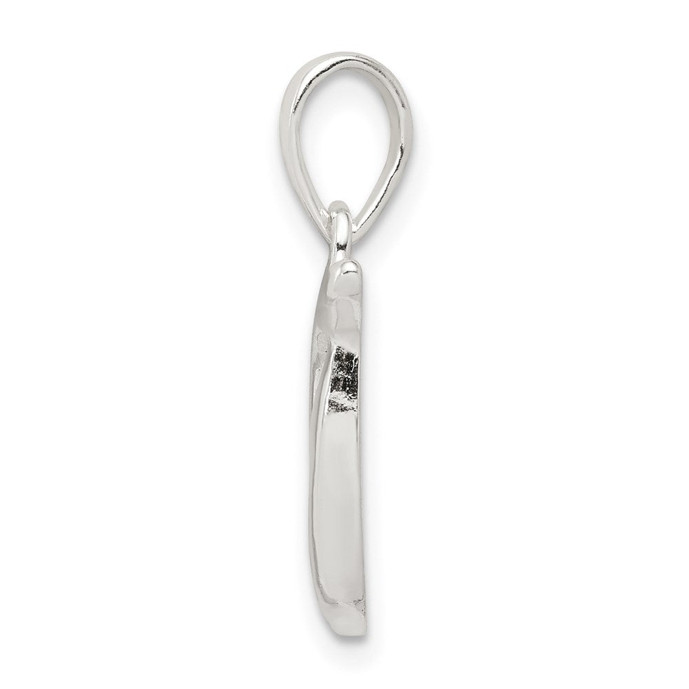 Sterling Silver Letter T Initial Pendant QC6512T