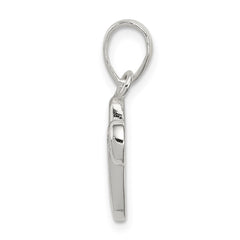 Sterling Silver Letter V Initial Pendant QC6512V