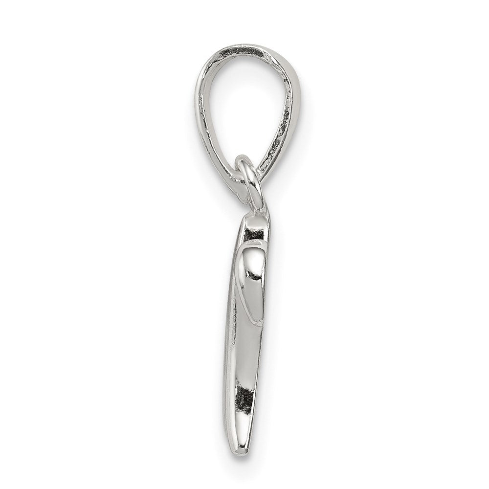 Sterling Silver Letter W Initial Pendant QC6512W