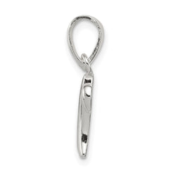 Sterling Silver Letter W Initial Pendant QC6512W