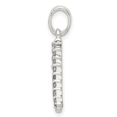 Sterling Silver CZ Letter A Initial Pendant QC6525A